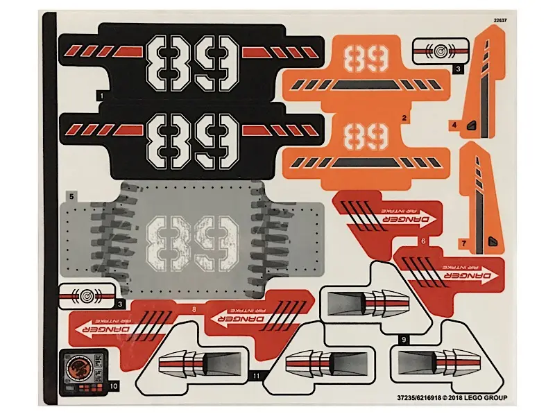 Sticker Sheet for Set 42076 - (37235/6216918)