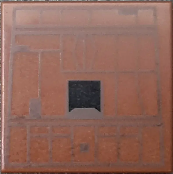 Reddish Brown Tile 2 x 2 with SW Sandcrawler Pattern