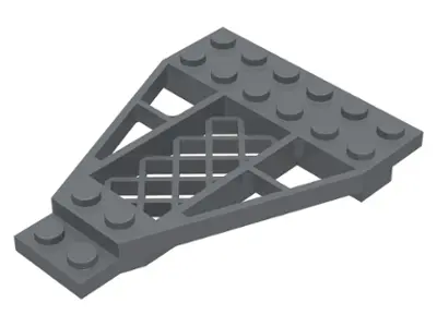 Dark Bluish Gray Wedge, Plate 8 x 6 x 2/3 with Grille