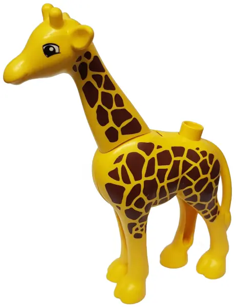 Yellow Duplo Giraffe Adult Large, Eyes Squared Pattern