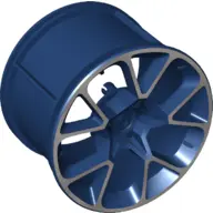 Dark Blue Wheel 62.3mm D. x 42mm Technic Racing Large with Silver Outline Pattern