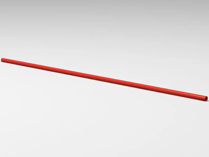 Red Hose, Rigid 3mm D. 26L / 20.8cm