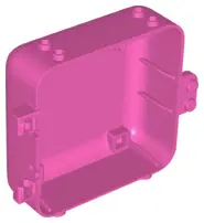 Dark Pink Container, Box 3 x 8 x 6 2/3 Half Back