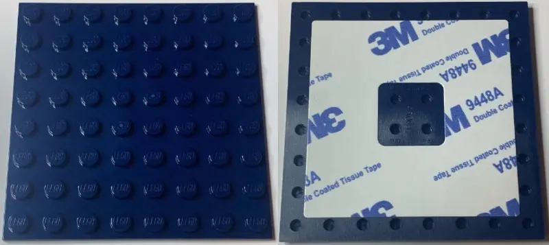 Dark Blue Plate, Modified 8 x 8 with Double-Sided Adhesive Tape on Back