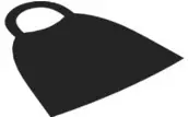 Black Duplo Wear Cloth Cape with Elastic Loop