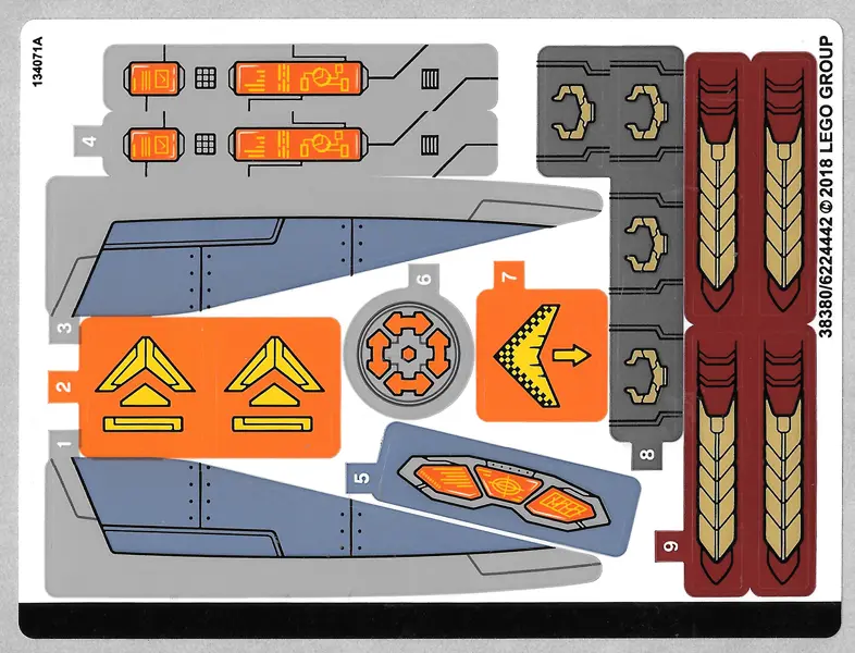 Sticker Sheet for Set 76107 - (38380/6224442)