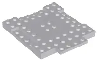 Light Bluish Gray Brick, Modified 8 x 8 x 2/3 with 1 x 4 Indentations and 1 x 4 Plate