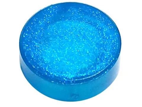 Satin Trans-Dark Blue Tile, Round 1 x 1