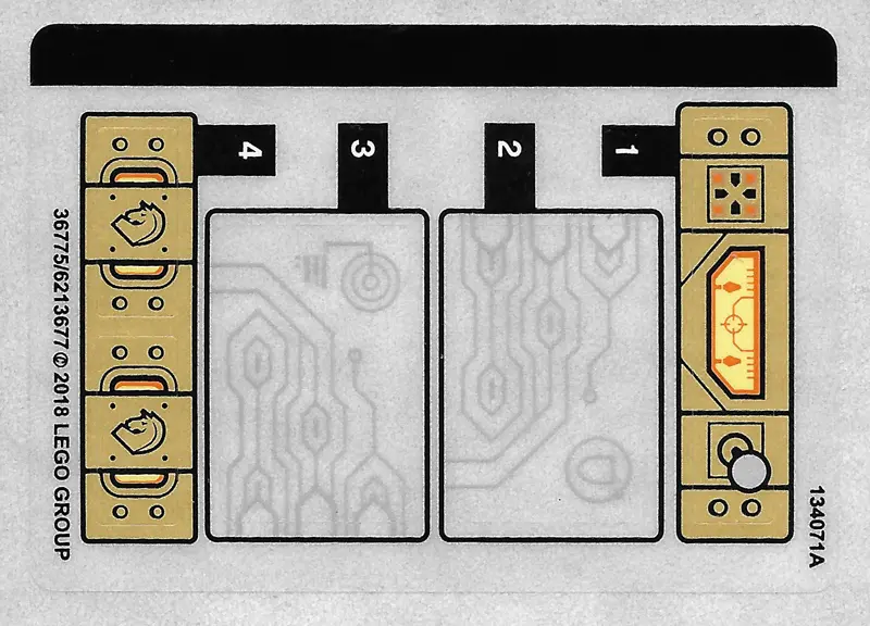 Sticker Sheet for Set 72001 - (36775/6213677)