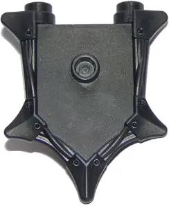 Pearl Dark Gray Minifigure, Shield Pentagonal with Spikes