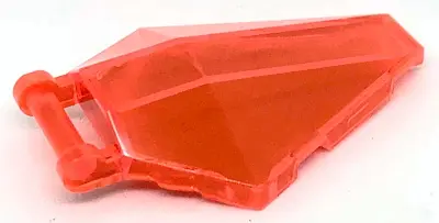 Trans-Neon Orange Windscreen 6 x 4 x 1 Hexagonal with Bar Handle