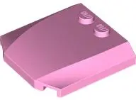 Bright Pink Wedge 4 x 4 x 2/3 Triple Curved