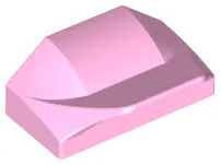 Bright Pink Slope, Curved 1 x 2 x 2/3 Wing End