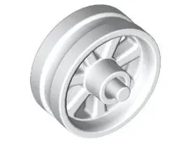 White Wheel 15mm D. x 6mm City Motorcycle