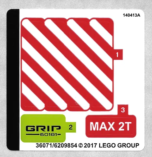 Sticker Sheet for Set 60181 - (36071/6209854)