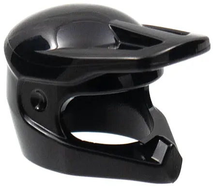 Black Minifigure, Headgear Helmet Dirt Bike