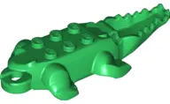 Green Alligator / Crocodile Body with 10 Bottom Teeth