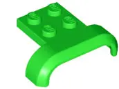 Bright Green Vehicle, Mudguard 4 x 3 x 1 with Arch Curved