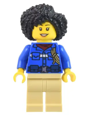 Wildlife Rescue Ranger - Female, Blue Shirt with 'RESCUE' on Back, Tan Legs, Black Coiled Hair (Maya