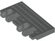 Dark Bluish Gray Hinge Train Gate 2 x 4 Locking Dual 2 Fingers with Rear Reinforcements
