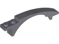 Dark Bluish Gray Slope, Curved 8 x 1 x 1 2/3 with Arch and 2 Recessed Studs