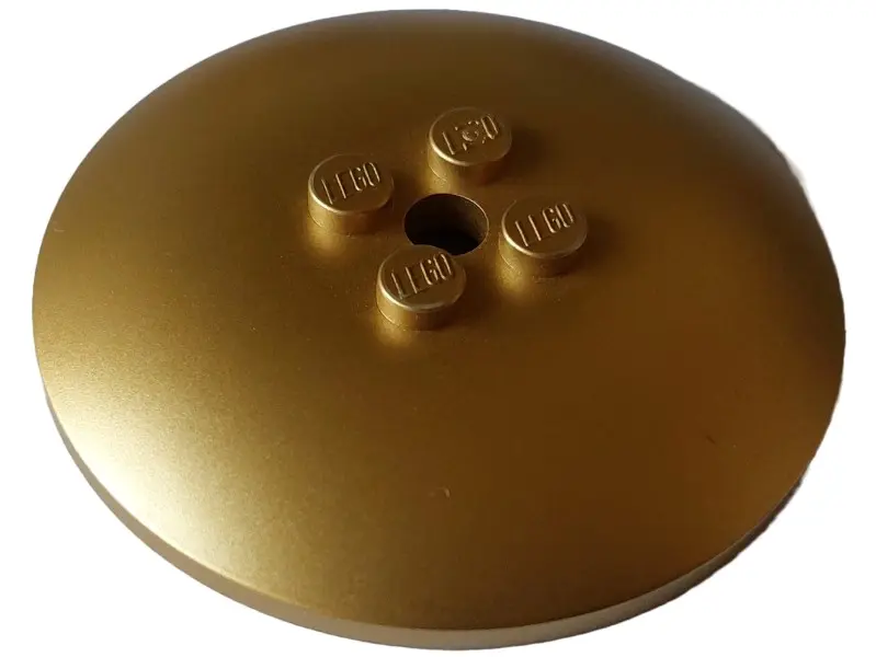 Metallic Gold Dish 6 x 6 Inverted (Radar) - Solid Studs
