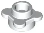 White Plate, Round 1 x 1 with Flower Edge (4 Knobs / Petals)