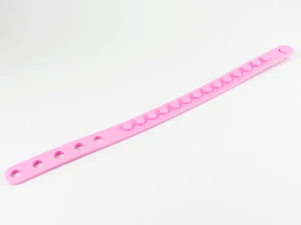 Bright Pink Bracelet with 1 x 14 Studs and 5 Holes