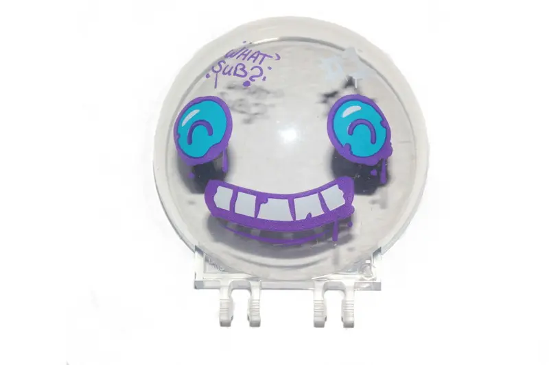 Trans-Clear Windscreen 6 x 6 x 3 Canopy Half Sphere with Dual 2 Fingers with Dark Azure Eyes, White 