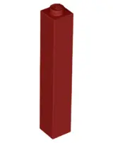 Dark Red Brick 1 x 1 x 5 - Solid Stud