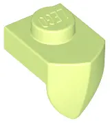 Yellowish Green Plate, Modified 1 x 1 with Tooth Vertical