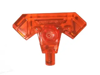 Trans-Neon Orange Minifigure, Weapon Axe Head with Bar