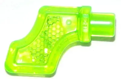 Trans-Bright Green Minifigure, Helmet Wing