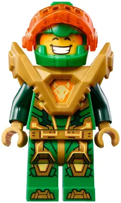 Aaron Fox - Trans-Neon Orange Visor, Pearl Gold Armor, Clip on Back