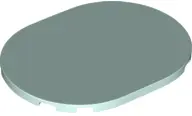 Light Aqua Tile, Round 6 x 8 Oval