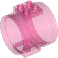 Trans-Dark Pink Cylinder Tube, Straight