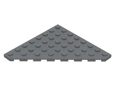 Dark Bluish Gray Wedge, Plate 8 x 8 Cut Corner