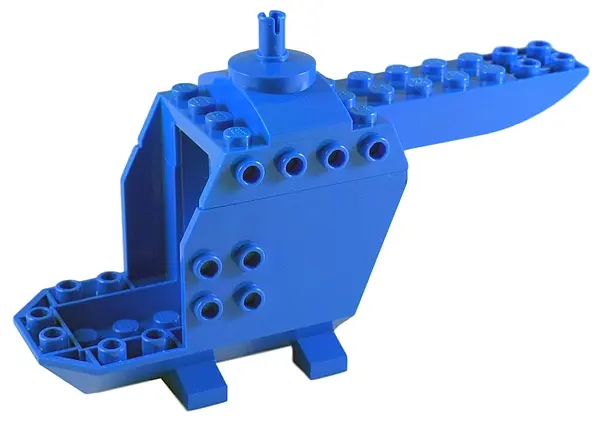 Blue Helicopter Body with Top Pin