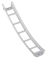 Light Bluish Gray Train, Track Roller Coaster Ramp Large Lower Part, 6 Bricks Elevation