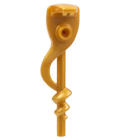 Pearl Gold Minifigure, Utensil Snake / Serpent Staff