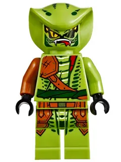 Lasha - Rebooted, Serpentine Snake Scout, Lime with Dark Orange Armor Coverings