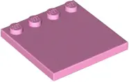 Bright Pink Tile, Modified 4 x 4 with Studs on Edge