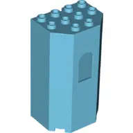 Medium Azure Panel 3 x 4 x 6 Turret Wall with Window