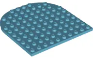 Medium Azure Plate, Round 10 x 10 Rounded End