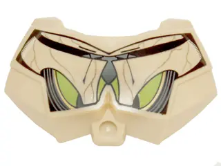 Tan Large Figure Chest Armor Small with SW General Grievous Dark Gray and Lime Pattern