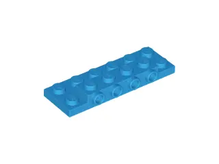 Dark Azure Plate, Modified 2 x 6 x 2/3 with 4 Studs on Side