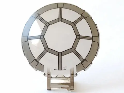 Trans-Brown Dish 6 x 6 Inverted with Bar Handle with SW 8 Spoke Radial Cockpit Pattern