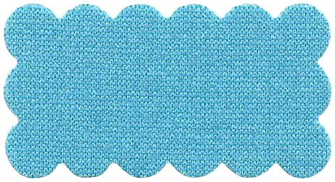 Medium Azure Cloth Carpet Rug 3 x 5 with Scalloped Edges