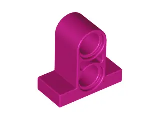 Magenta Technic, Pin Connector Plate 1 x 2 x 1 2/3 with 2 Holes on Top