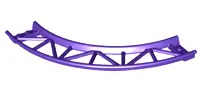 Dark Purple Train, Track Roller Coaster Curve, 90 degrees